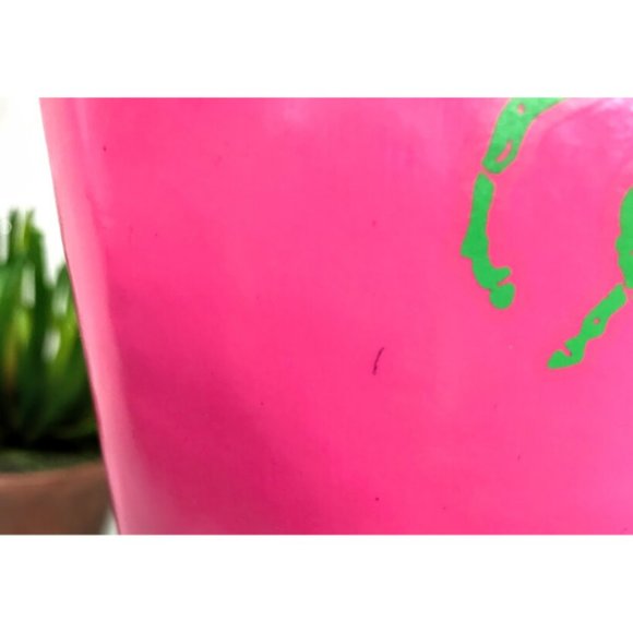 Polo Ralph Lauren Pink Green Rain Boots 6 - Picture 5 of 11